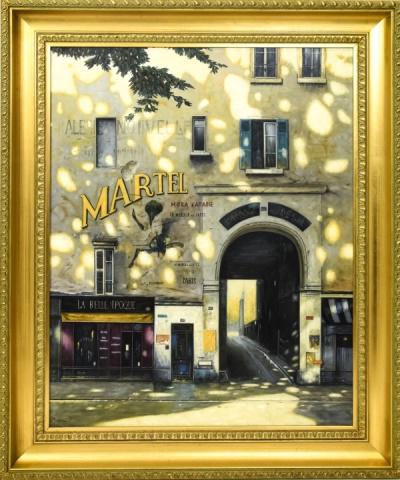 Framed Signed Large Oil Painting of Paris Street (1 of 9)