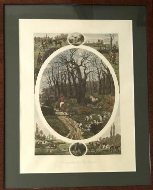 Antique 19th C Fox Hunt Equestrian Print (1 of 7)