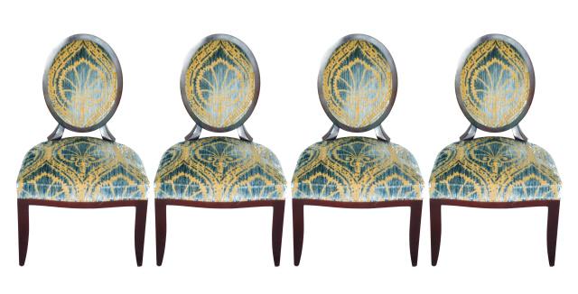 4 Baker by Barbara Barry X Frame Oval Back Chairs (1 of 9)