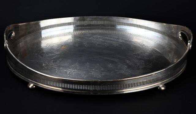 Large Antique DB&S Silver Plate Bar Tray (1 of 10)