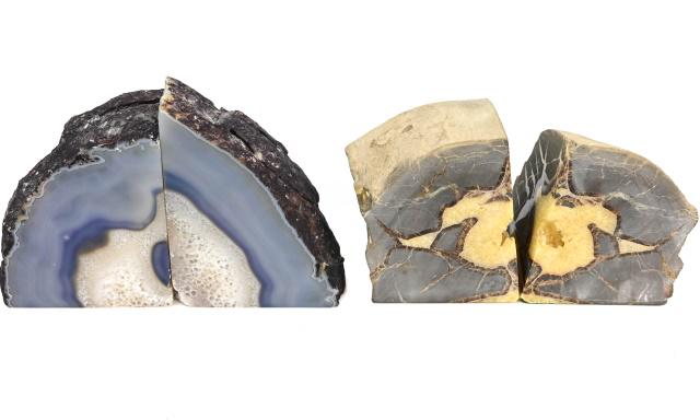 2 Pair Specimen Stone Bookends Inc. "Dragon Stone" (1 of 9)