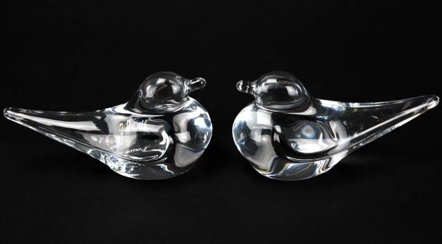 Pair Vintage Daum France Crystal Birds (1 of 9)