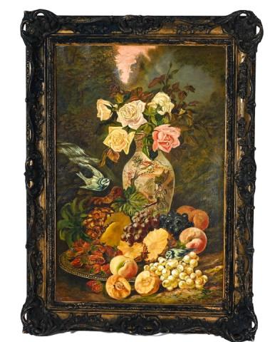 A. Castle Antique Framed Oil Painting Still Life (1 of 9)