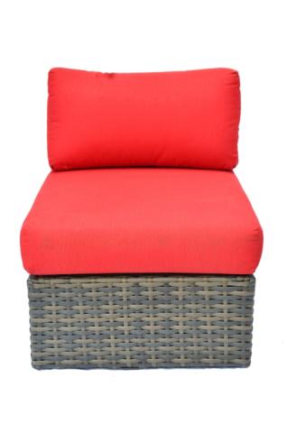 Outdoor Wicker & Sunbrella Cushion Armless Chair (1 of 8)