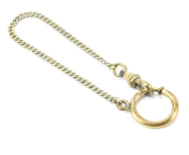Antique Watch Chain w Dog Clip & Spring Ring (1 of 7)