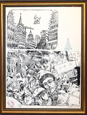 Edward Dwurnik Signed Numbered Lithograph "Robole" (1 of 12)