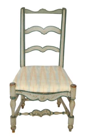 French Country Style Hand Painted Slat Back Chairs (1 of 13)