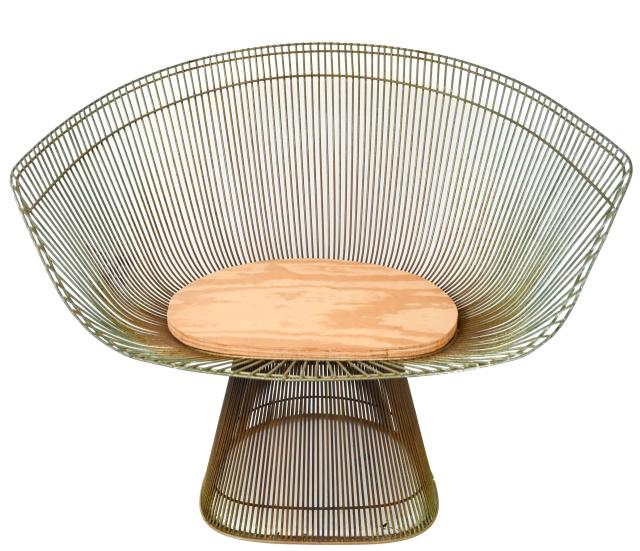 Warren Platner for Knoll Nickel Plated Chair: Warren Platner for Knoll Nickel Plated Barrel Back Chair. 30 inches x 36 inches x 24 inches