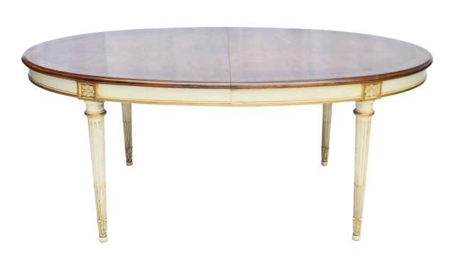 Karges French Regency Burled Painted Dining Table (1 of 13)