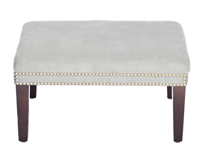 Victoria Hagan Capri Stool with Nail Head Trim: Victoria Hagan Maple Frame Capri Stool with Nail Head Trim.Measures 12 inches x 22 inches x14 inches.