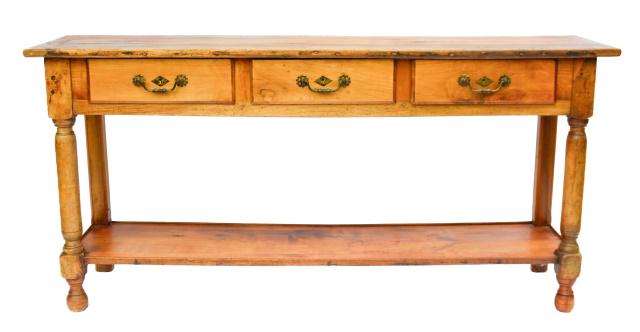 Pine Farmhouse Console Table With Three Drawers (1 of 10)
