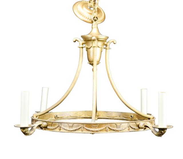 Neo Classical Style Bronze Tone Chandelier (1 of 9)