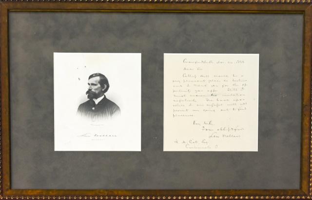 Major General Lew Wallace Framed Photo & Letter (1 of 11)
