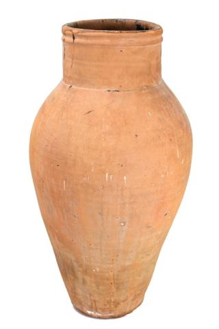 Large Antique French Terra Cotta Urn Form Vase (1 of 9)