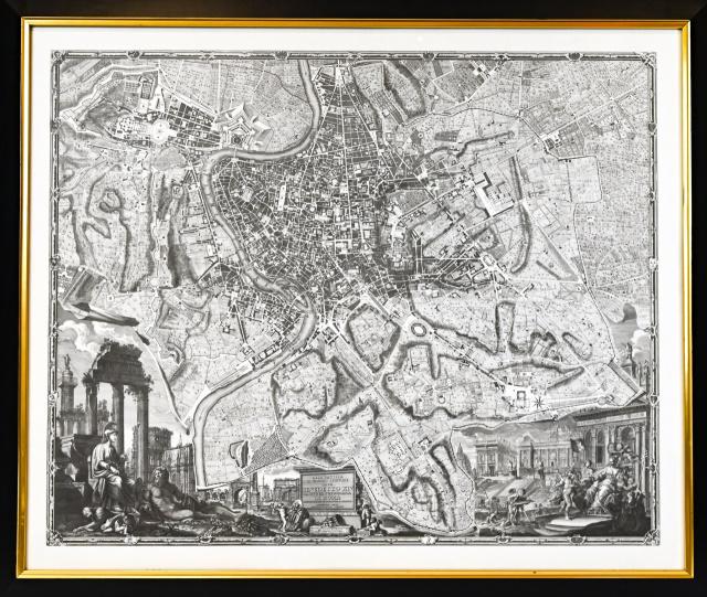 Framed Map of Rome Printed From an Antique Map (1 of 10)