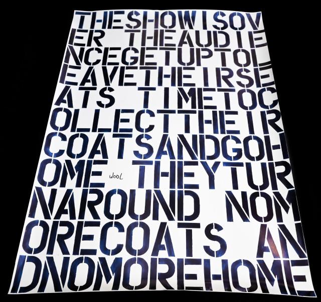Christopher Wool "The Show Is Over" Signed Poster (1 of 9)