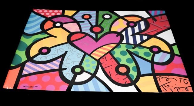 Romero Britto Poster in Colors Signed (1 of 10)