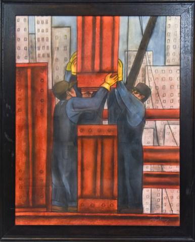 Diego Rivera Study w Shell Oil Company Provenance (1 of 9)