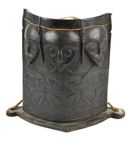 Papa New Guinea Carved Dyak Borneo Baby Carrier (1 of 9)