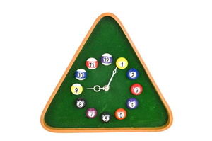 Vintage Pool Billiard Ball Rack Themed Clock