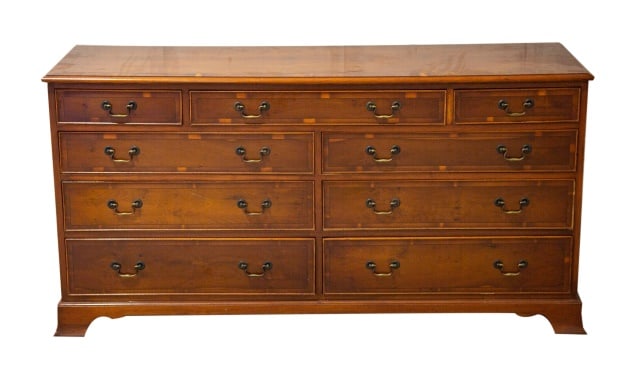 Bradley Campaign Style Large Sideboard Drawers: Bradley Campaign Style Large Sideboard Bank of Drawers.Measures 31 inches x 60 inches x 18 inches.