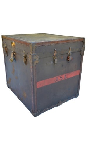 Antique Mark Cross London Campaign Trunk: Antique Mark Cross London Campaign Trunk.Measures 24 inches x 26 inches x 21.75 inches.