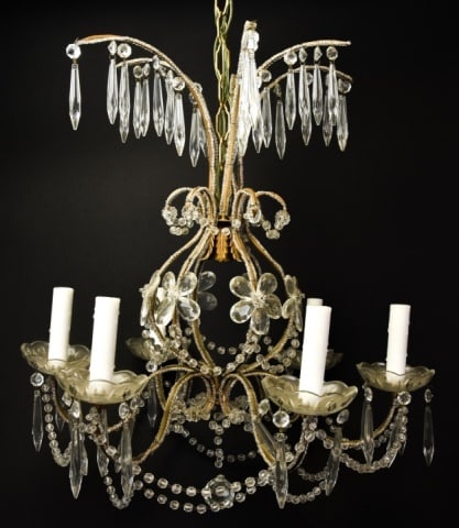 Vintage Venetian Glass & Crystal Chandelier (1 of 9)