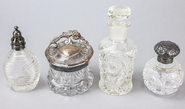 Collection Antique Crystal Vanity Bottles & Jars (1 of 16)