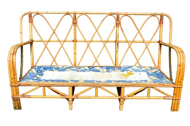 Vintage Italian Rattan Bamboo Sofa (1 of 9)