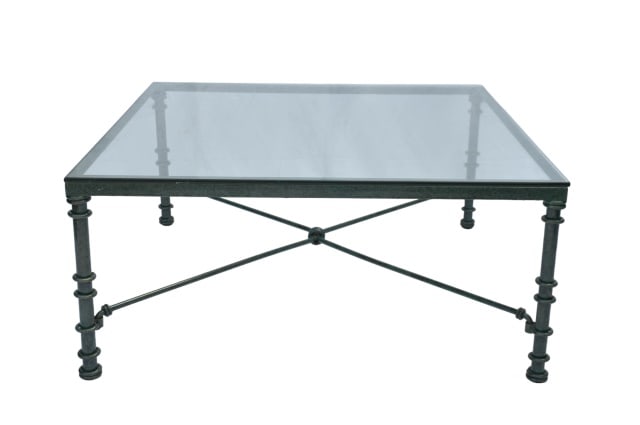 Giacometti Style Wrought Iron & Glass Coffee Table (1 of 5)