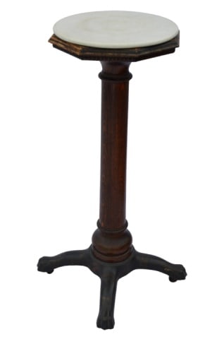 Antique Hand Carved Octagonal Marble Top Pedestal (1 of 12)