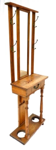 Antique Victorian Hall Stand with Mirror (1 of 16)