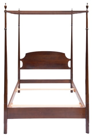 Chippendale Full Size Cherry Canopy Poster Bed (1 of 10)