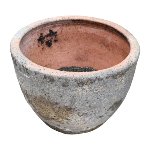 Round Large Coconut Palm Pot: Round Large Coconut Palm PotMeasures 20 inches x 28 inches x 28 inches.