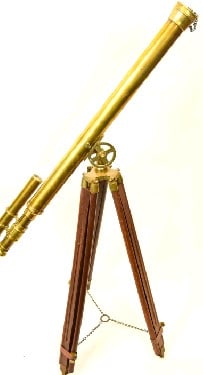 Vintage Nautical Brass Double Barrel Telescope (1 of 4)