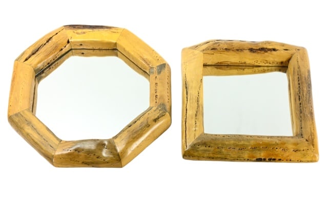 Pair Natural Rustic Pine Hand Made Mirrors (1 of 9)