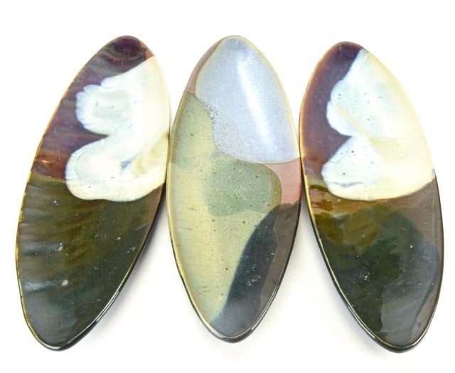 3 Signed Salt Glazed Ceramic Fish Fillet Platters (1 of 11)