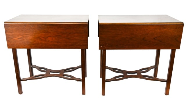 Pair Antique Chippendale Drop Leaf Pembroke Tables (1 of 11)