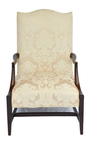 Chippendale Lolling Carved Upholstered Chair (1 of 9)