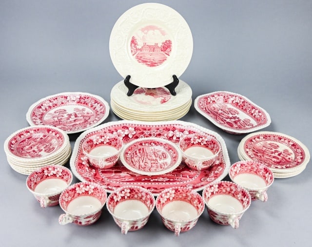 Collection Spode & Wedgwood Red Transfer Ware (1 of 12)