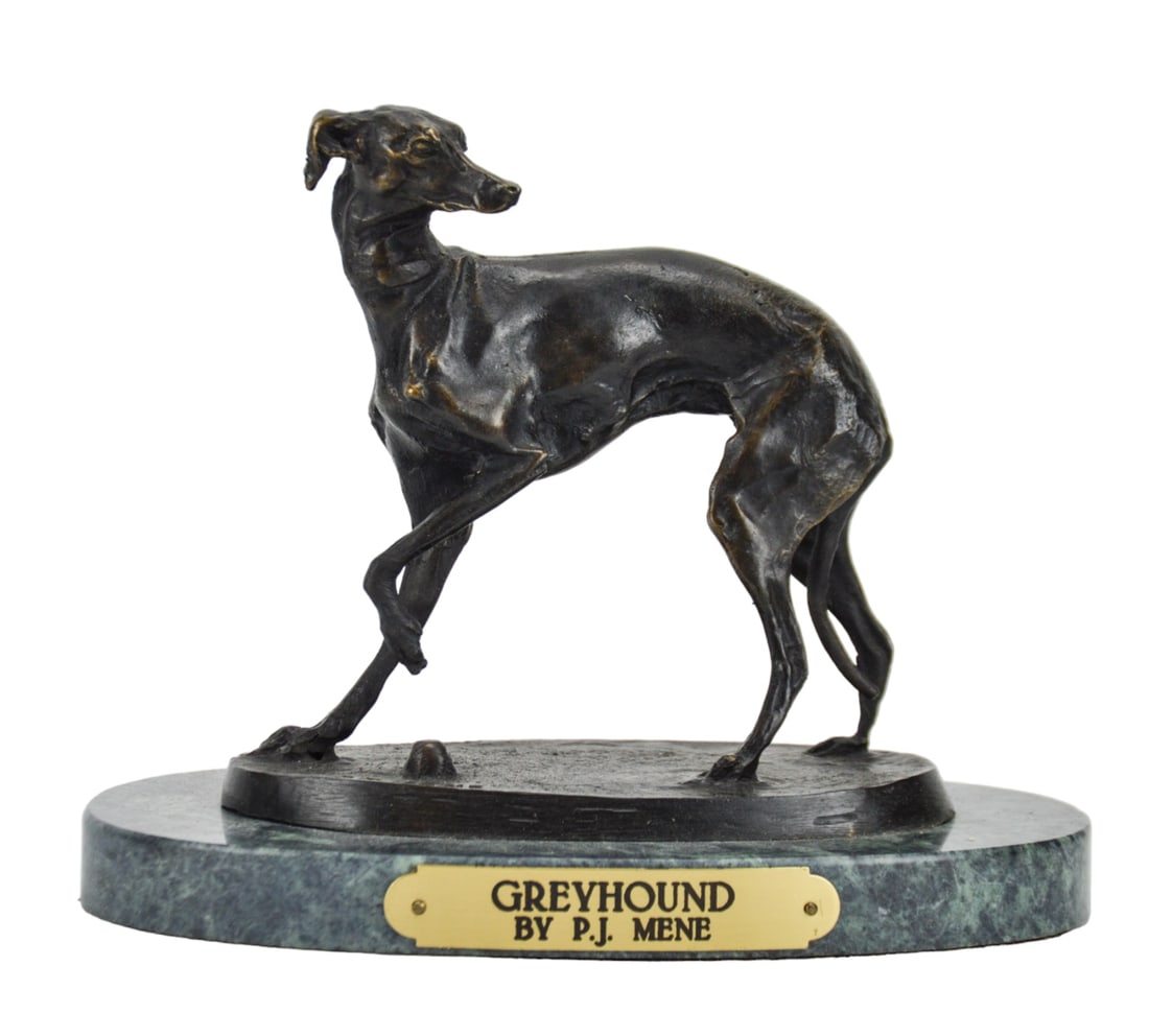 Pierre Jules Mene Greyhound Bronze Statue (1 of 5)