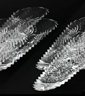 Set of 4 Waterford Crystal Whiskey Glasses: Set of 4 Waterford Crystal Whiskey Glasses. Measures 4.25 inches x 3.5 inches diameter.