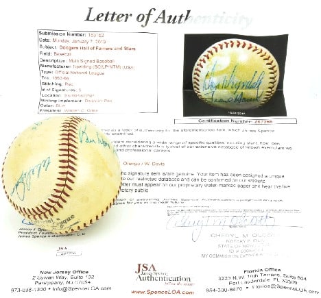 Dodgers Hall of Famers & Stars Signed Baseball (1 of 5)