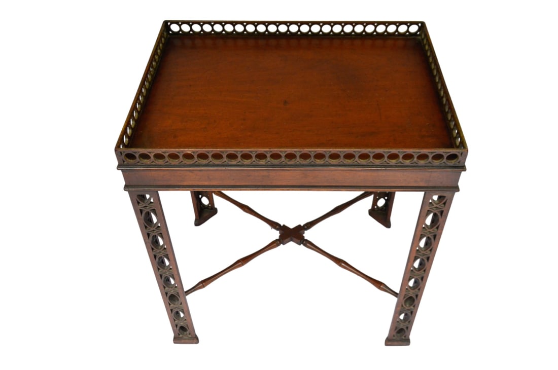 Georgian Chippendale Style Hand Carved Tea Table (1 of 10)