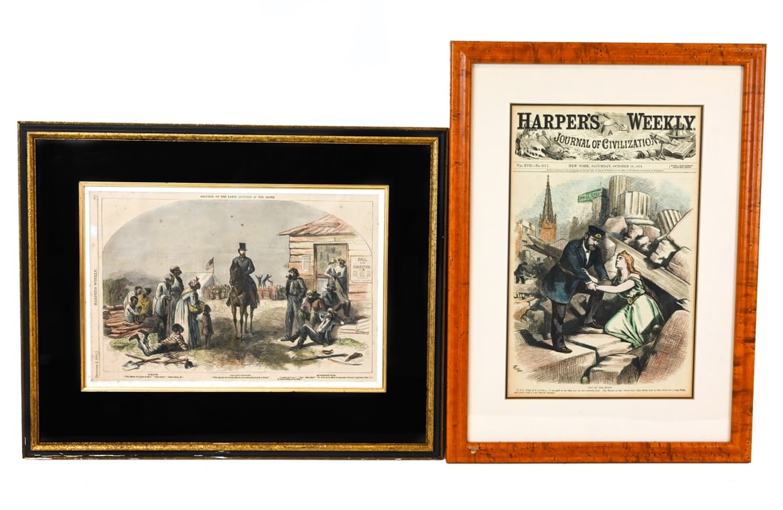 2 Antique Framed Harper's Weekly Pages (1 of 13)