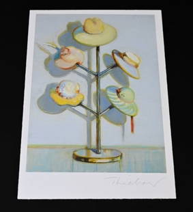 Wayne Thiebaud Pencil Signed Print on Card Stock: Wayne Thiebaud Pencil Signed Print on Card Stock. 5.5 inches x 8 inches