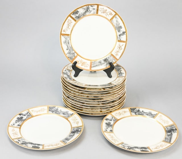 15 Limoges Porcelain Plates w Landscape Vignettes (1 of 12)