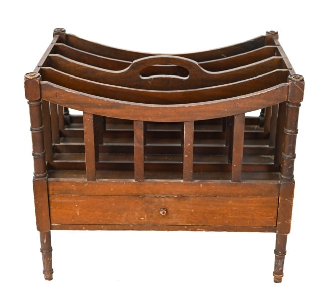 Antique Carved Canterbury: Antique Carved Canterbury. Piece shows some loss. Please see catalogue photography. 18 inches x 20 inches x 14 inches