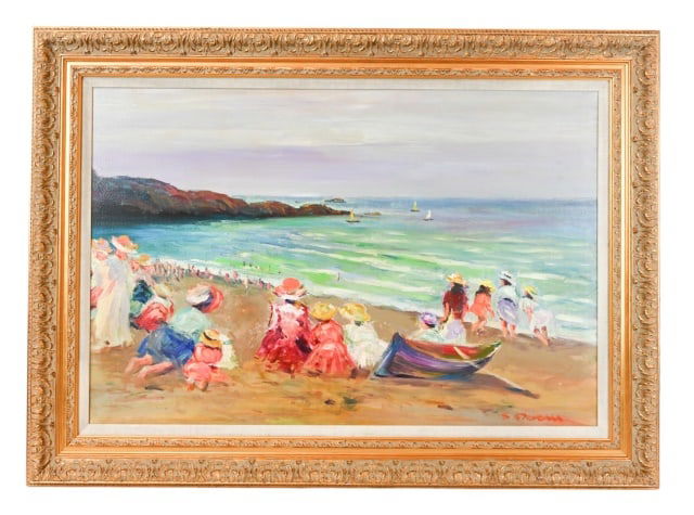 Jacques Duveau Impressionist Painting Sea Front (1 of 9)