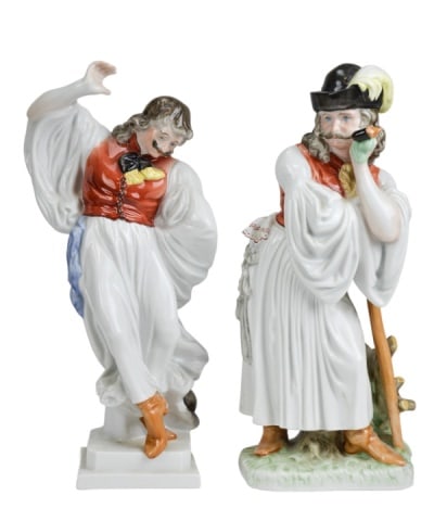 Antique Herend Porcelain Csardas & Hussar Statues (1 of 9)